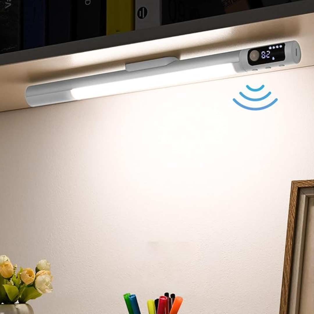 GlowMind™ Luz LED Recargable con Sensor y Pantalla Digital