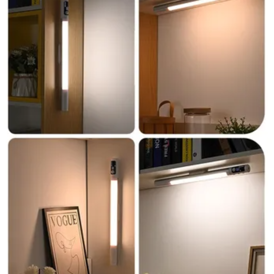 GlowMind™ Luz LED Recargable con Sensor y Pantalla Digital