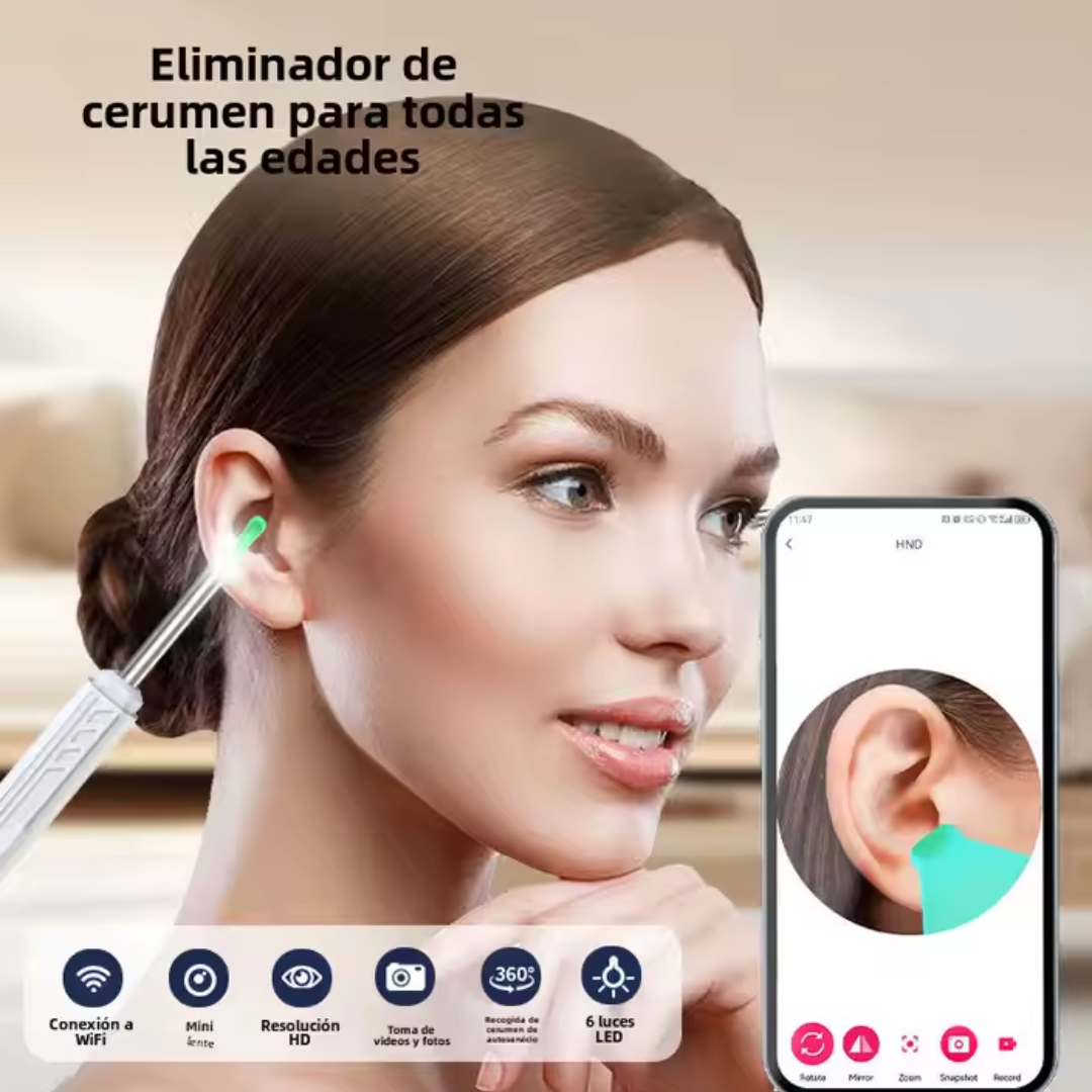 EchoClean™ Dispositivo inteligente que cuida tus oídos con máxima precisión.
