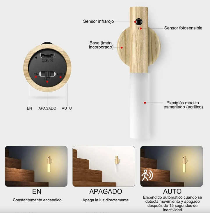 AutoLume™ Luz Led magnético con sensor de movimiento