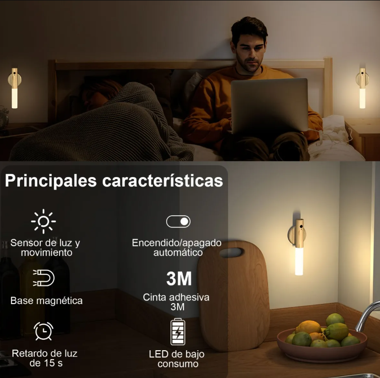AutoLume™ Luz Led magnético con sensor de movimiento