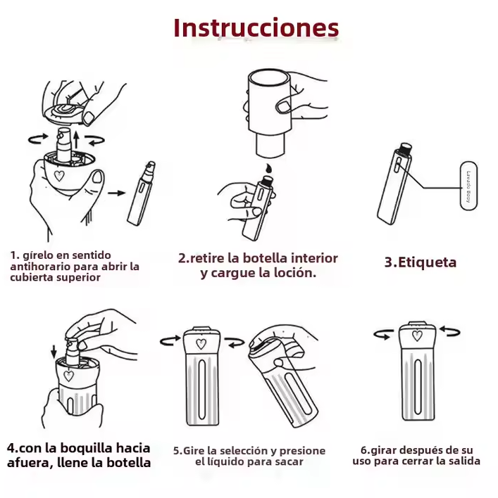 TidyPort™ Dispensador Reutilizable De Viaje 4 En 1