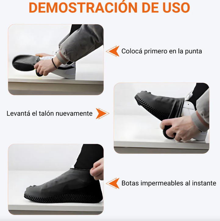 StepDry™ Protector de Lluvia Reutilizables de Silicona