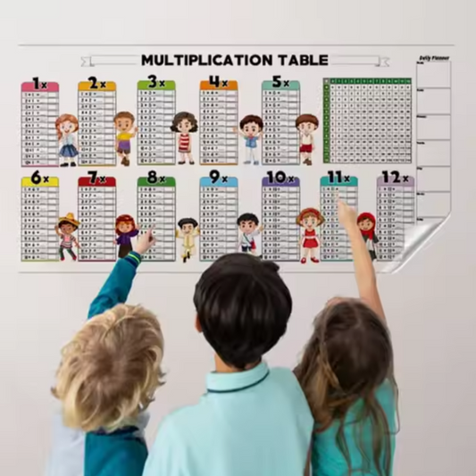 EduCling™ Tabla de multiplicación reutilizable educativa para niños y niñas